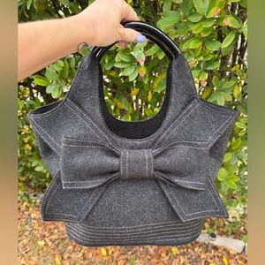 Rare Kate Spade New York Wool Bow Satchel
